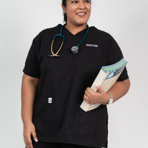 SoftTouch Black - Scrub Top (Unisex)