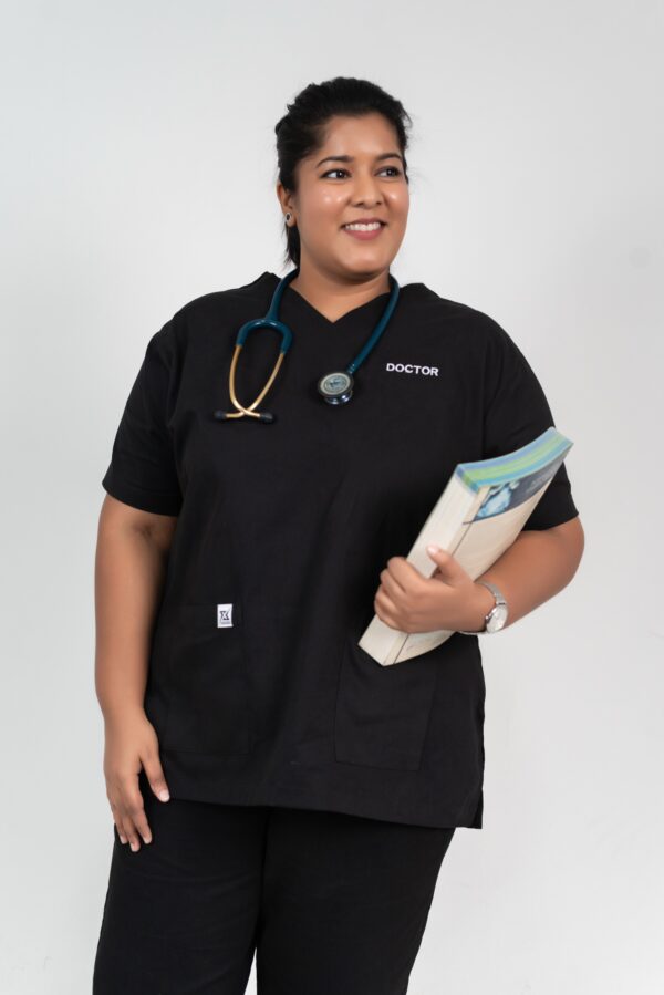 SoftTouch Black - Scrub Top (Unisex)
