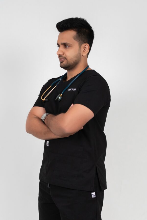 SoftTouch Black - Scrub Top (Unisex)